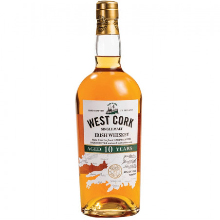 West Cork 10YO Single Malt Whiskey Irish $