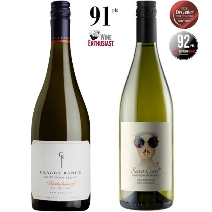 Craggy Range & Secret Coast Wina Nowozelandzkie Sauvignon Blanc Craggy Range & Secret Coast Wina Nowozelandzkie Sauvignon Blanc