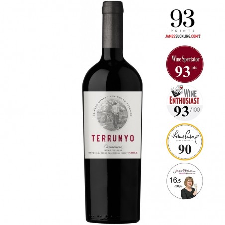 wino czerwone wytrawne Terrunyo Carmenere