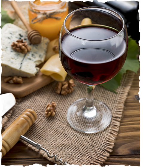 Czerwone wino kieliszek